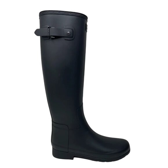 Hunter Original Refined Black Tall Rain Boots Women’s 9 | Waterproof New - Picture 9 of 16